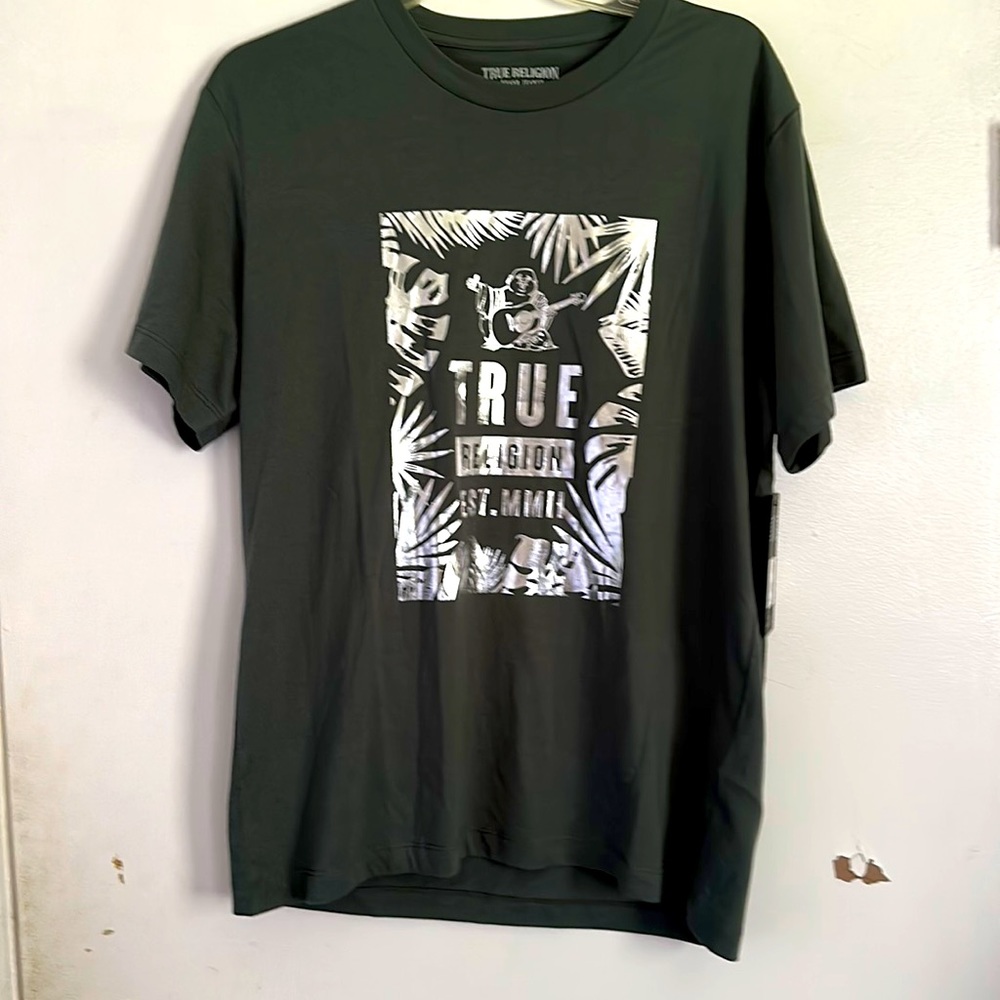 True Religion Rocking Buddha L green tee shirt